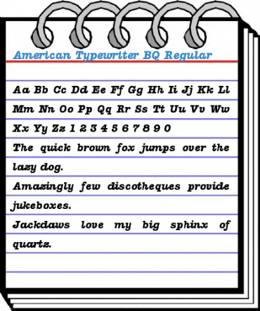 American Typewriter BQ Regular Font