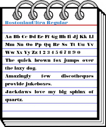 BostonianUltra Regular Font