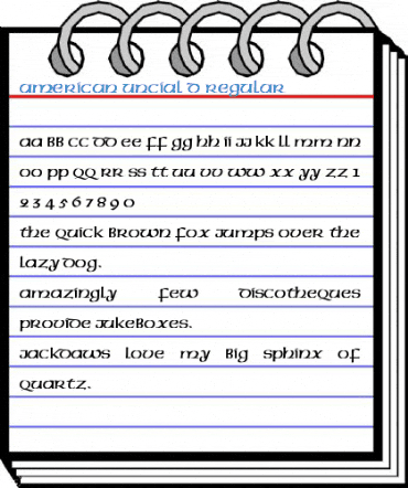 American Uncial D Regular Font