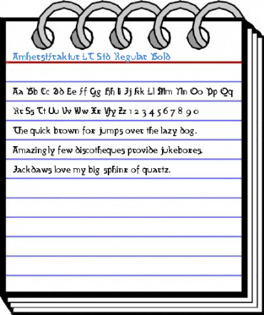 AmherstFraktur LT Std Regular Bold Font