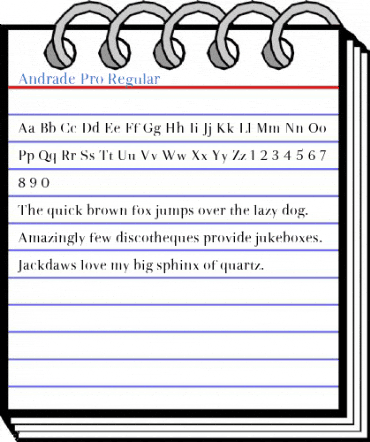 Andrade Pro Regular Font