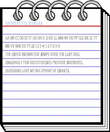 Andreas Std Regular Font