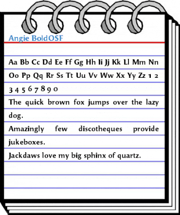Angie BoldOSF Font