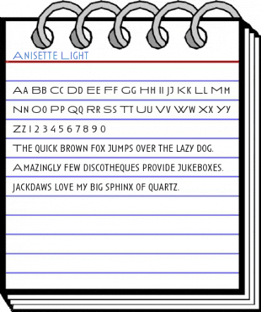 Anisette Light Font