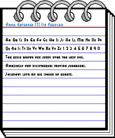 Anna Extended ITC Std Regular Font