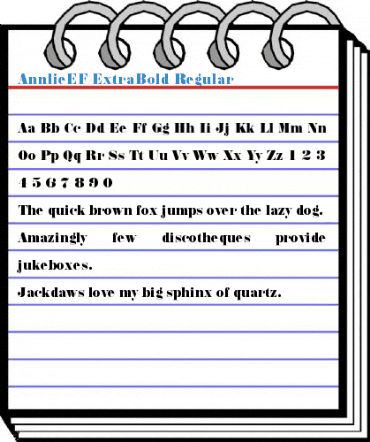 AnnlieEF-ExtraBold Regular Font
