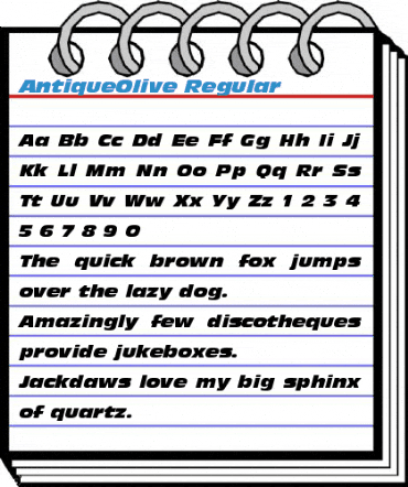 AntiqueOlive Regular Font