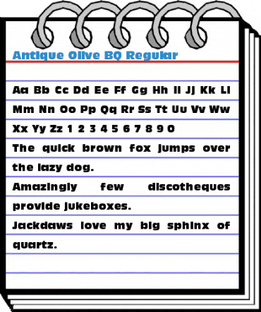 Antique Olive BQ Regular Font