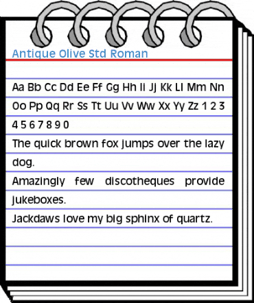 Antique Olive Std Roman Font
