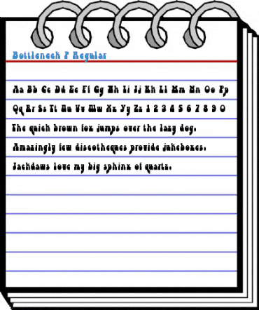 Bottleneck P Regular Font