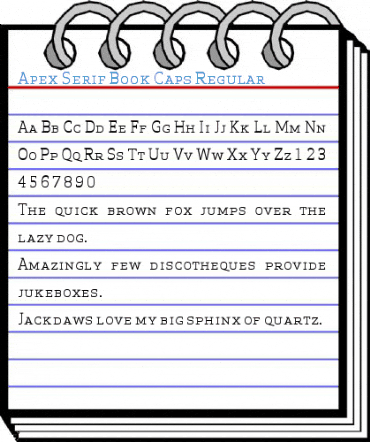 Apex Serif Book Caps Font