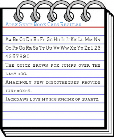 Apex Serif Book Caps Regular Font