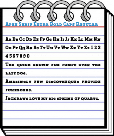 Apex Serif Extra Bold Caps Regular Font