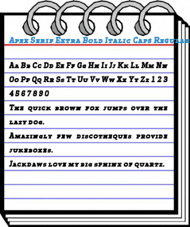 Apex Serif Extra Bold Italic Caps Regular Font