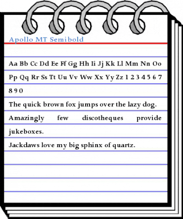 Apollo MT Semibold Font