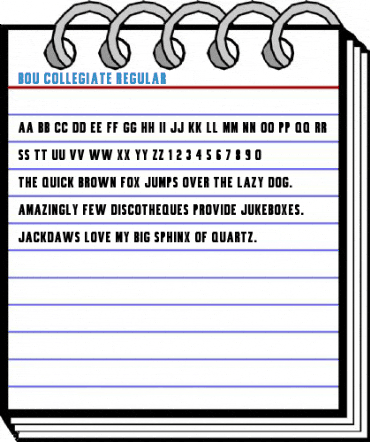 Bou Collegiate Regular Font