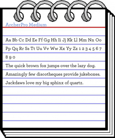 ArcherPro Medium Font