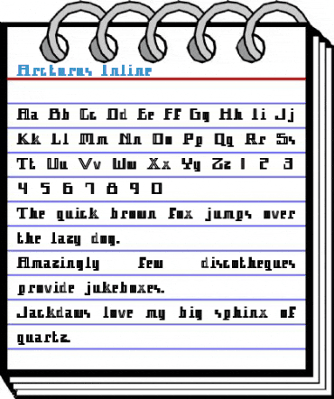 Arcturus Inline Font