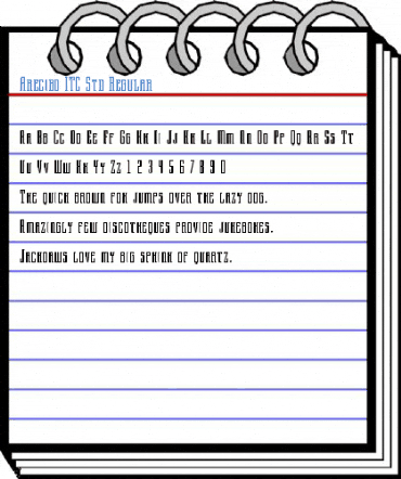 Arecibo ITC Std Regular Font