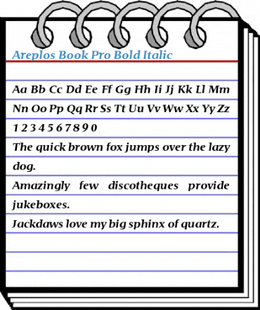 Areplos Book Pro Bold Italic Font