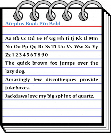 Areplos Book Pro Bold Font