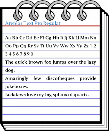 Areplos Text Pro Regular Font