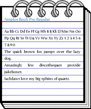 Areplos Book Pro Regular Font