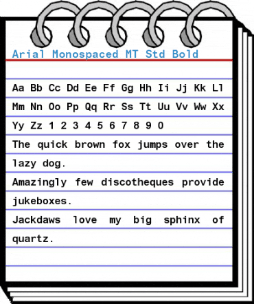 Arial Monospaced MT Std Bold Font