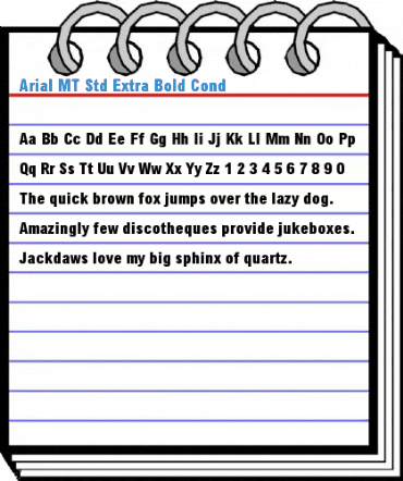 Arial MT Std Extra Bold Cond Font