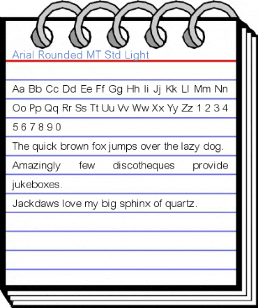 Arial Rounded MT Std Light Font