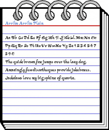 Arriba Arriba Plain Font