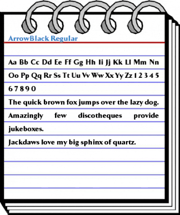 ArrowBlack Regular Font