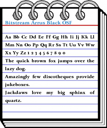 Bitstream Arrus Black OSF Font