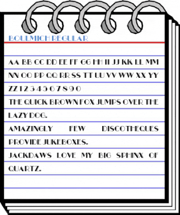 BoulMich Regular Font