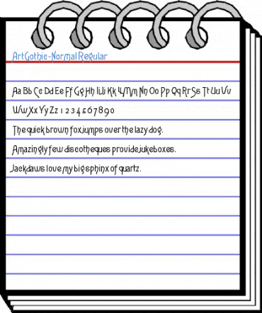 ArtGothic-Normal Regular Font