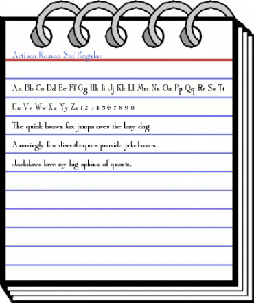 Artisan Roman Std Regular Font
