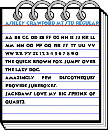 Ashley Crawford MT Std Regular Font