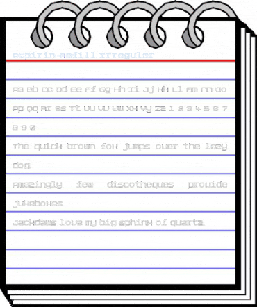 Aspirin-Refill Irregular Font