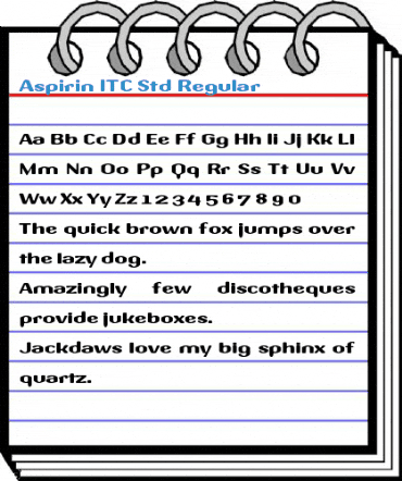 Aspirin ITC Std Regular Font