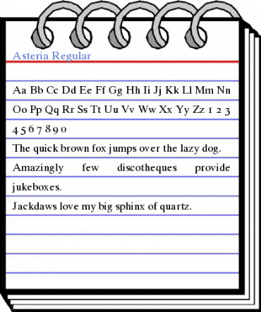 Asteria Regular Font