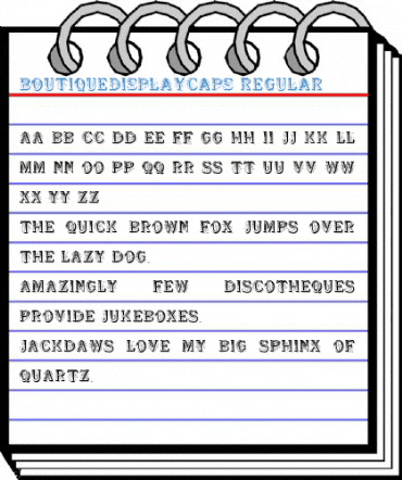 BoutiqueDisplayCaps Regular Font