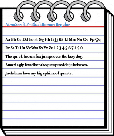 AtmaSerifLF-BlackRoman Regular Font
