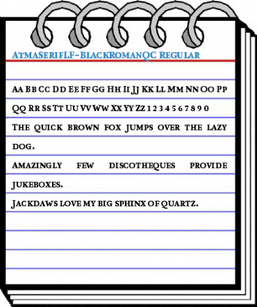 AtmaSerifLF-BlackRomanQC Regular Font