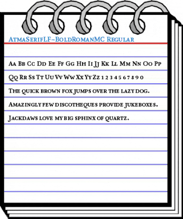 AtmaSerifLF-BoldRomanMC Regular Font