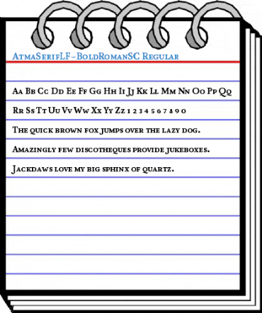 AtmaSerifLF-BoldRomanSC Regular Font