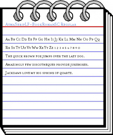 AtmaSerifLF-BookRomanSC Regular Font