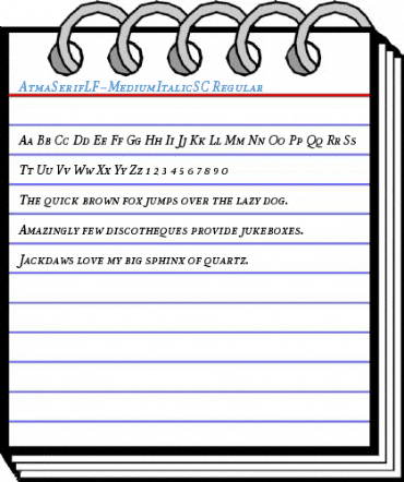 AtmaSerifLF-MediumItalicSC Regular Font