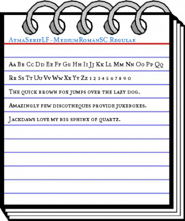 AtmaSerifLF-MediumRomanSC Regular Font