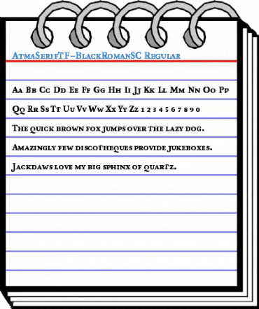 AtmaSerifTF-BlackRomanSC Regular Font