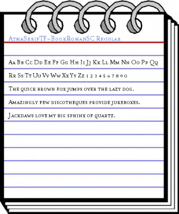 AtmaSerifTF-BookRomanSC Regular Font